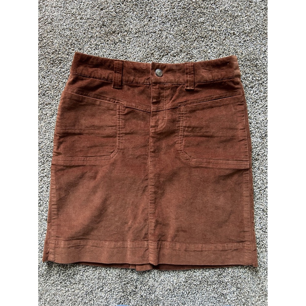 Athleta Corduroy Mini Skirt Womens Size 6 Taupe NWOT Western Rodeo